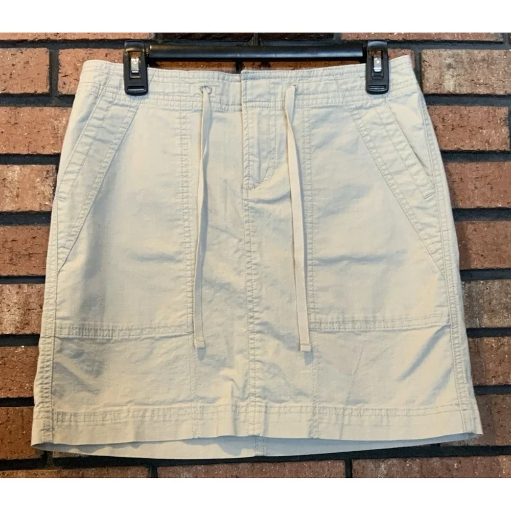 Eddie Bauer Womens Khaki Pencil‎ Skirt With Pockets Size 2
